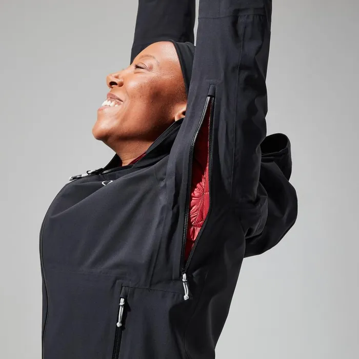 Waterproof Women Berghaus Mehan Vented Jacket 8211 Black