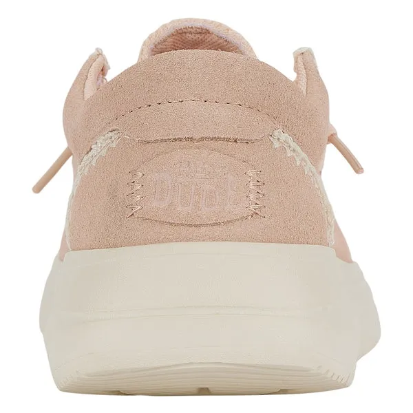 Wendy Comf Suede Crochet Pale PinkMulti Platforms heydude Apparel