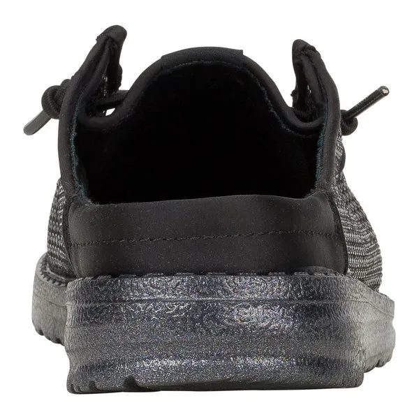 Wendy Slip Sequin Black Mules heydude Apparel