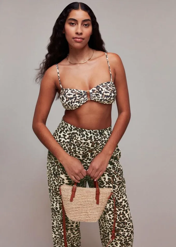 Whistles Animal Print Beach Trouser Leopard Print Women Pants