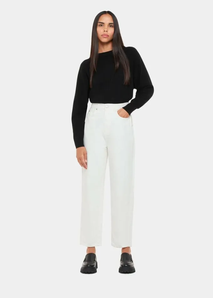 Whistles Authentic Barrel Leg Jean White Women Jeans