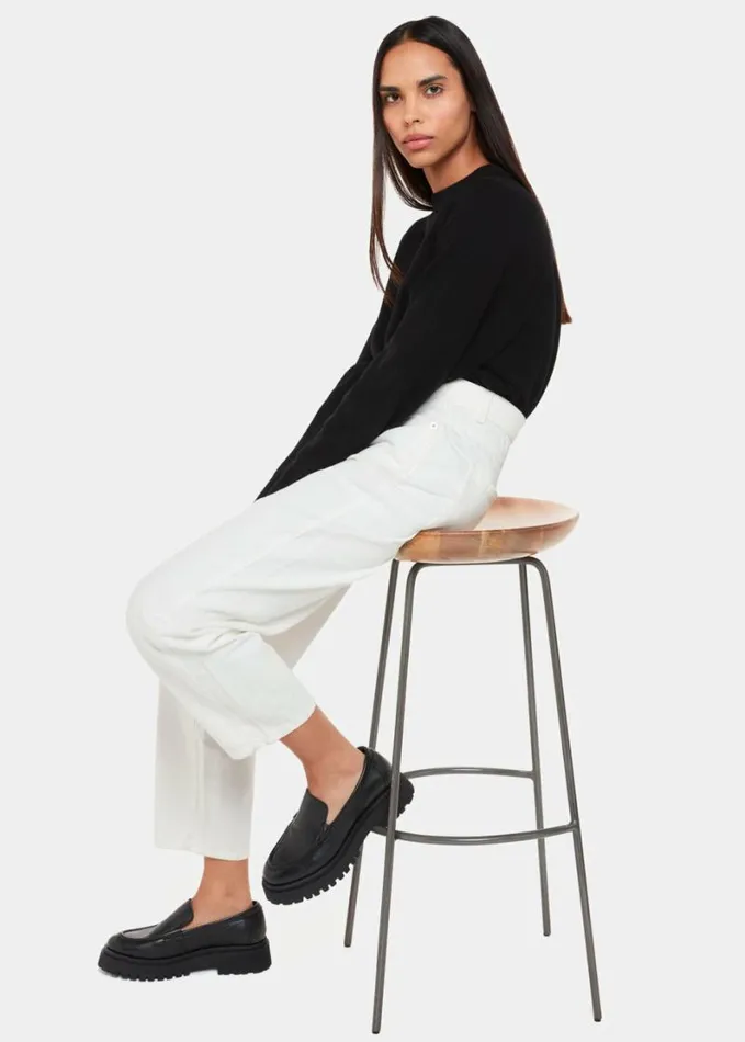 Whistles Authentic Barrel Leg Jean White Women Jeans