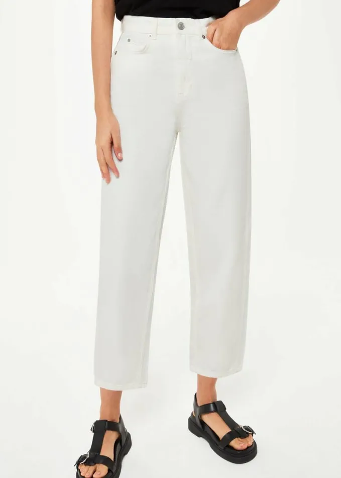 Whistles Authentic Barrel Leg Jean White Women Jeans