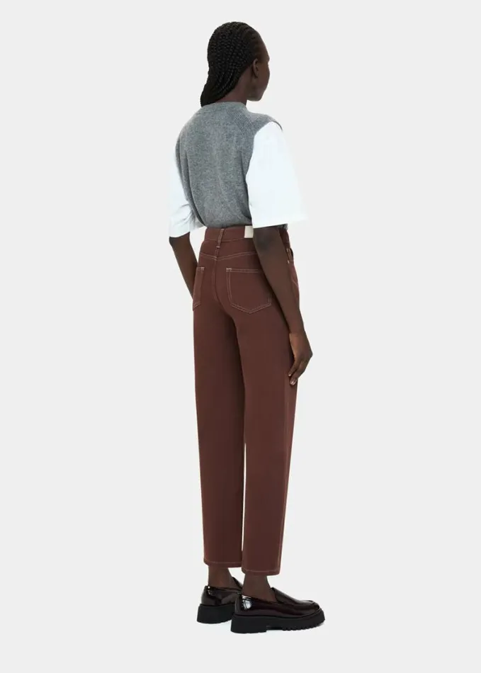 Whistles Authentic Mollie Straight Jean Chocolate Women Jeans