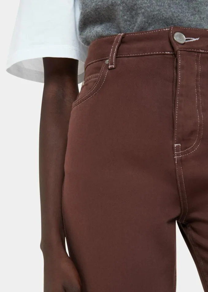 Whistles Authentic Mollie Straight Jean Chocolate Women Jeans