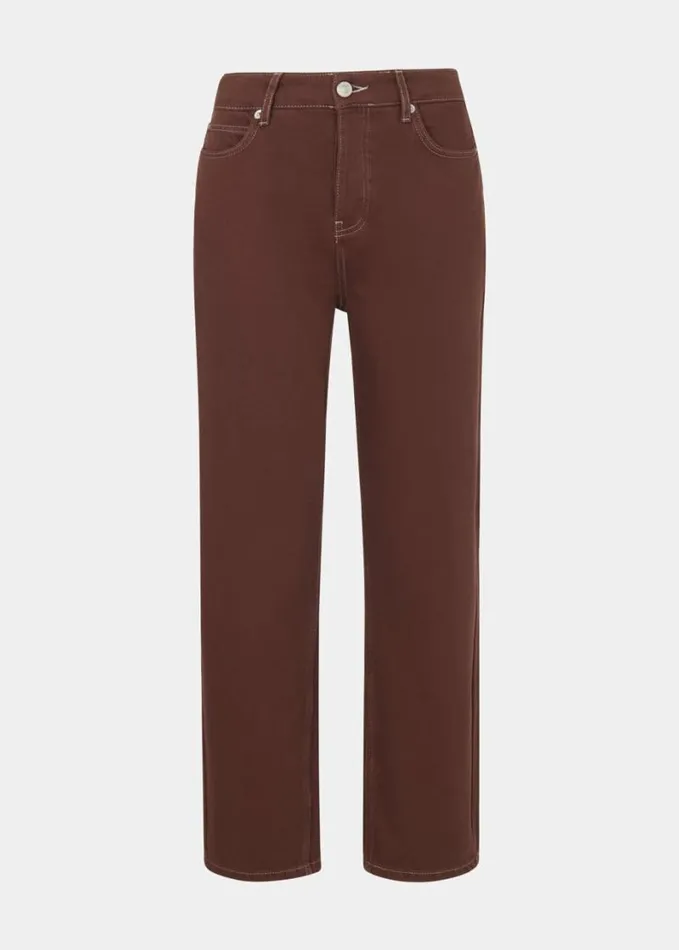 Whistles Authentic Mollie Straight Jean Chocolate Women Jeans
