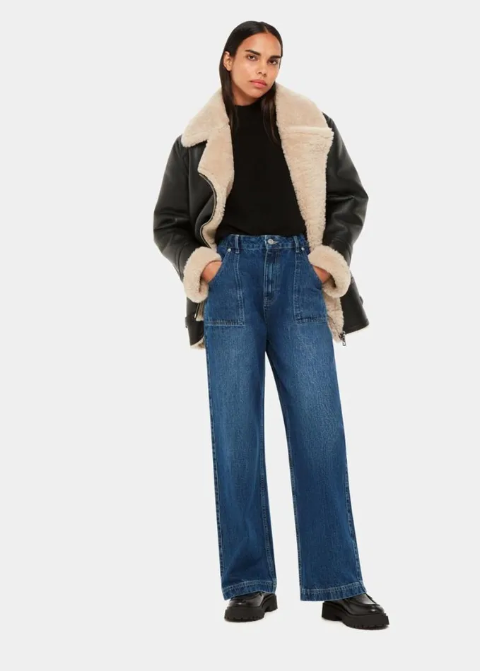 Whistles Authentic Raya Straight Jean Denim Women Pants