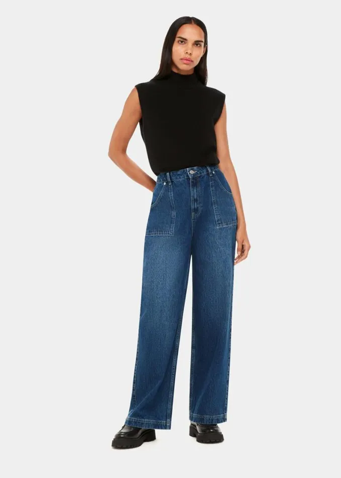 Whistles Authentic Raya Straight Jean Denim Women Pants