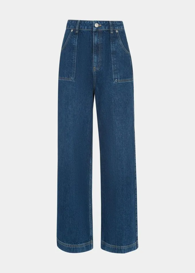 Whistles Authentic Raya Straight Jean Denim Women Pants