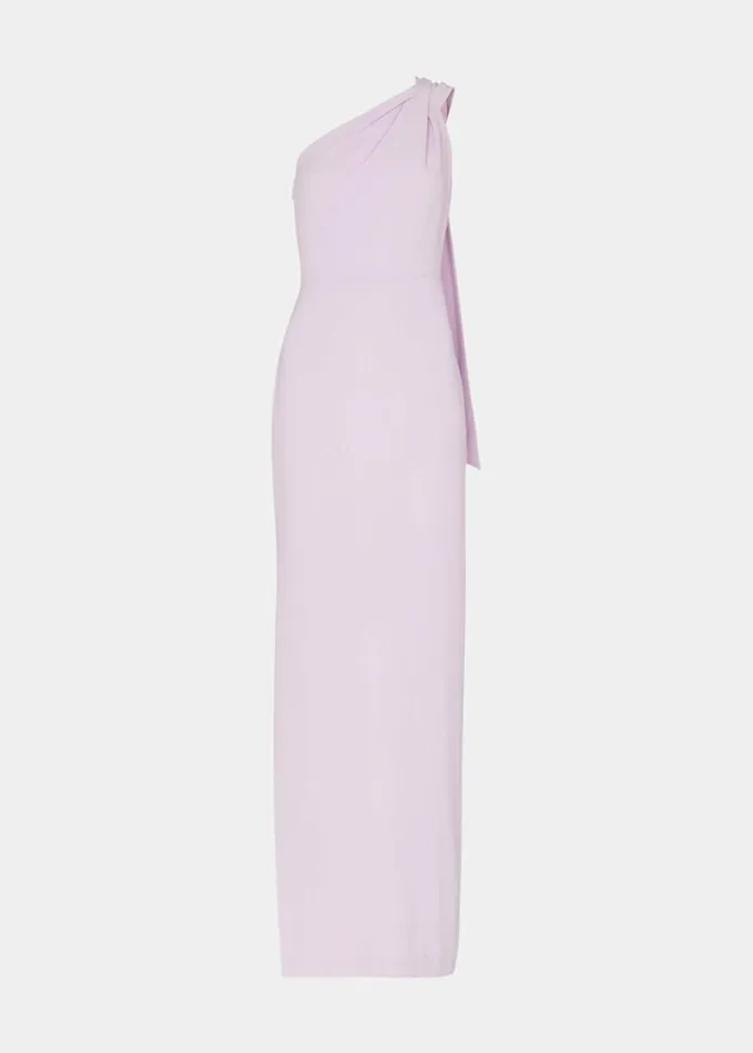 Whistles Bethan One Shoulder Maxi Dress Lilac Women Dresses