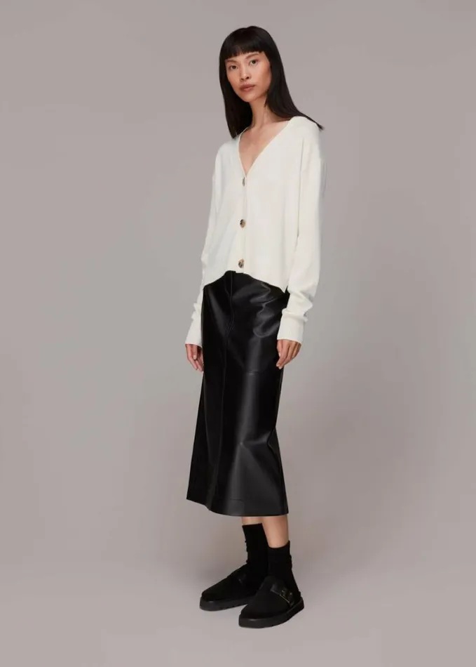 Whistles Cashmere Cardigan Ivory Women Sweaters and Cashmere