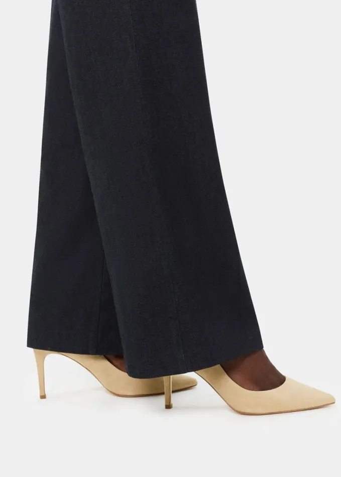 Whistles Corie Suede Heeled Pump Beige Women Heels