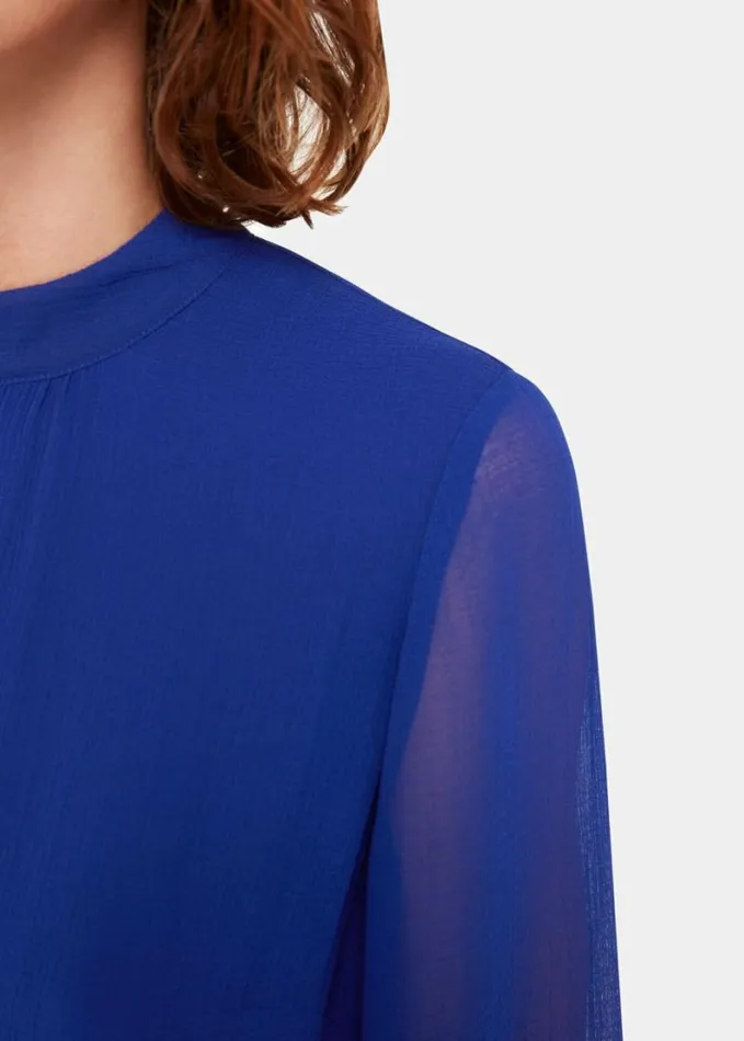 Whistles Ivy Midi Dress Blue Women Dresses