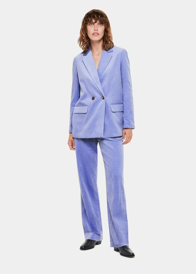 Whistles Kaylee Corduroy Flare Trouser Lilac Women Tailoring