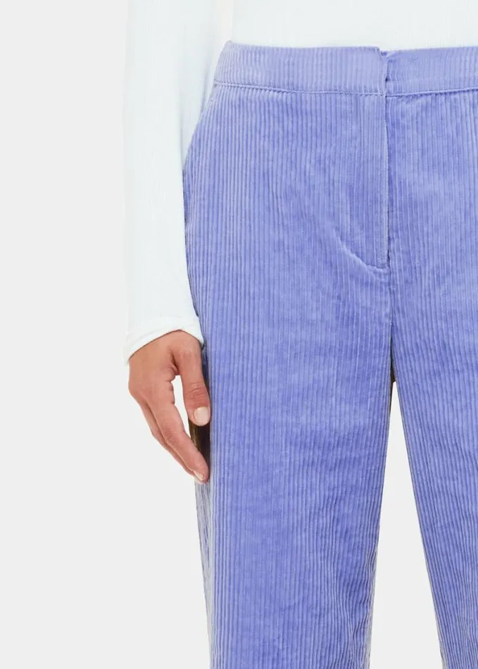Whistles Kaylee Corduroy Flare Trouser Lilac Women Tailoring