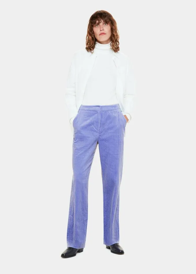 Whistles Kaylee Corduroy Flare Trouser Lilac Women Tailoring