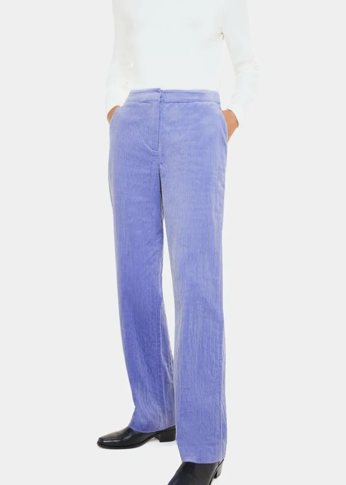 Whistles Kaylee Corduroy Flare Trouser Lilac Women Tailoring
