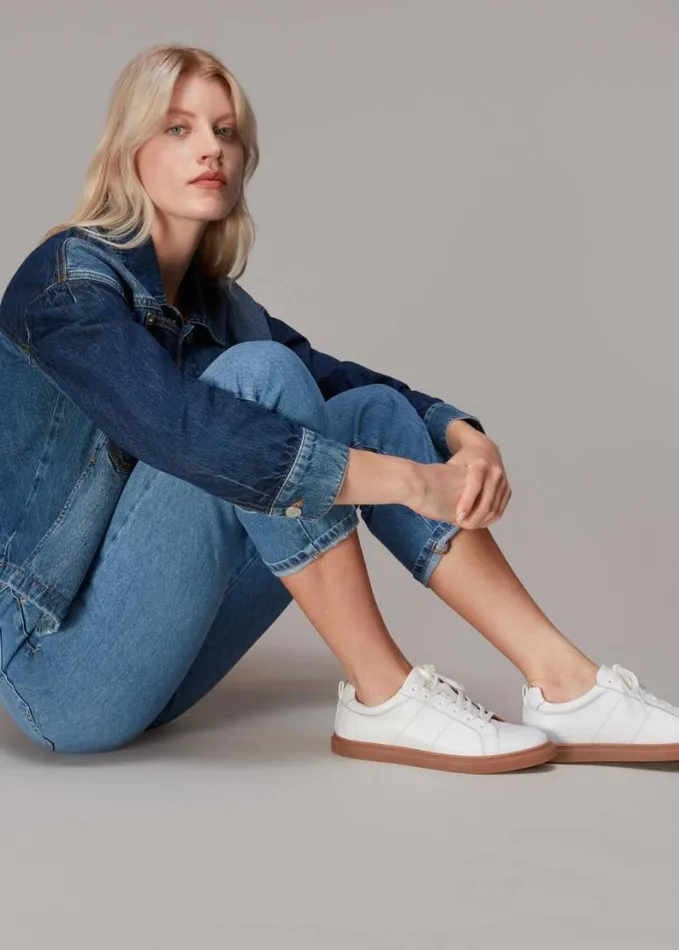 Whistles Koki Gum Sole Trainer Whitemulti Women Sneakers