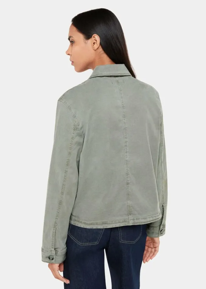 Whistles Marie Casual Jacket Khaki Women Coats and Jackets