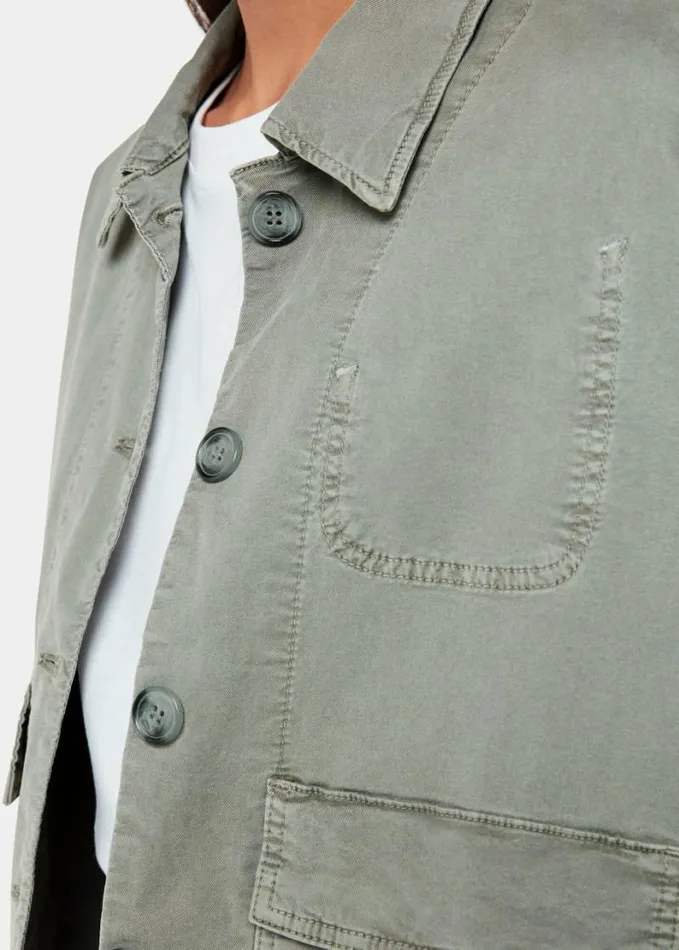 Whistles Marie Casual Jacket Khaki Women Coats and Jackets