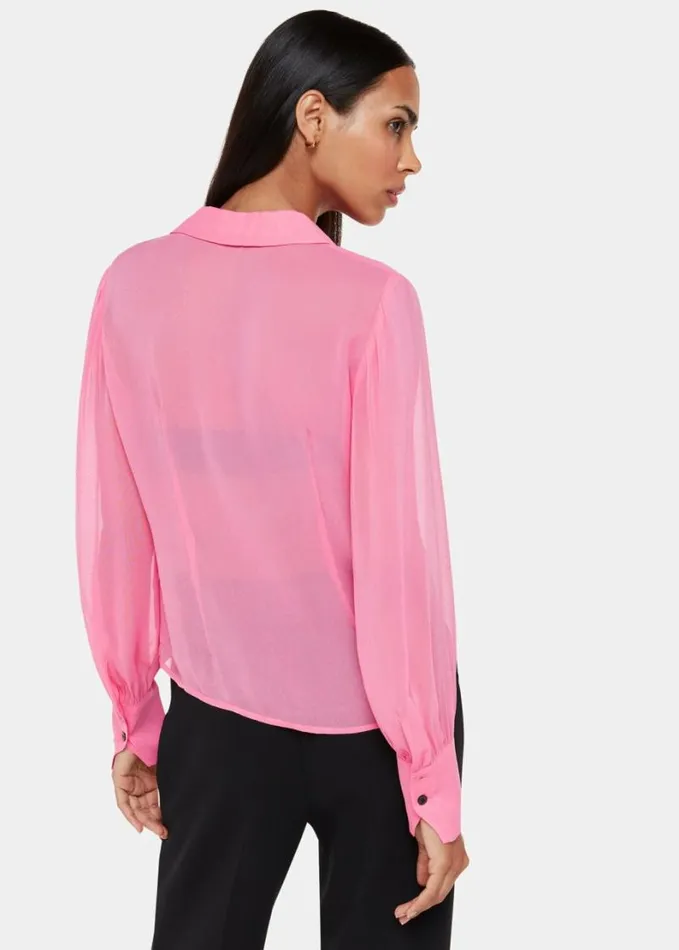 Whistles Penelope Shirt Pink Women Tops