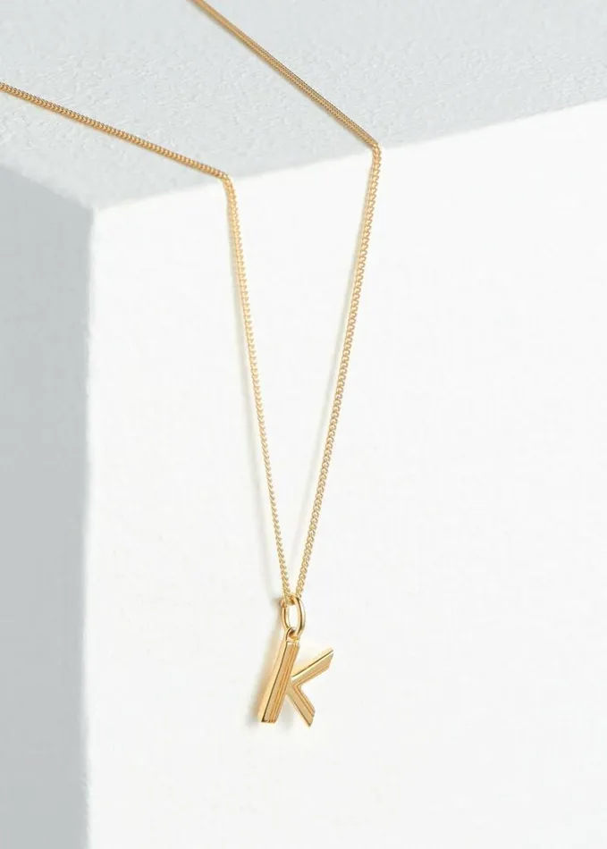 Whistles Rachel Jackson Letter Necklace Gold Women Gifting