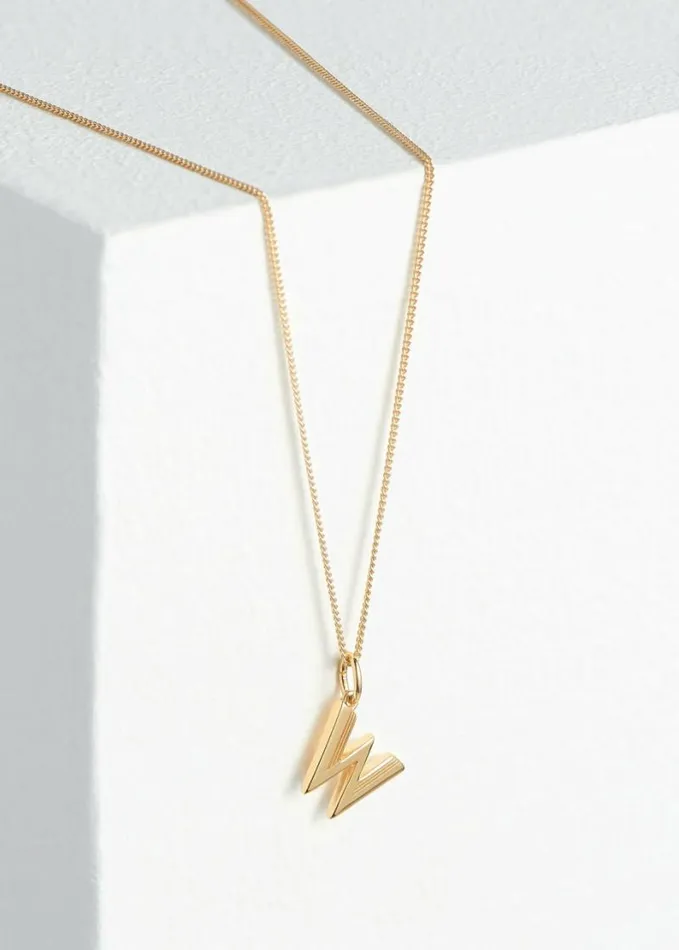 Whistles Rachel Jackson Letter Necklace Gold Women Gifting