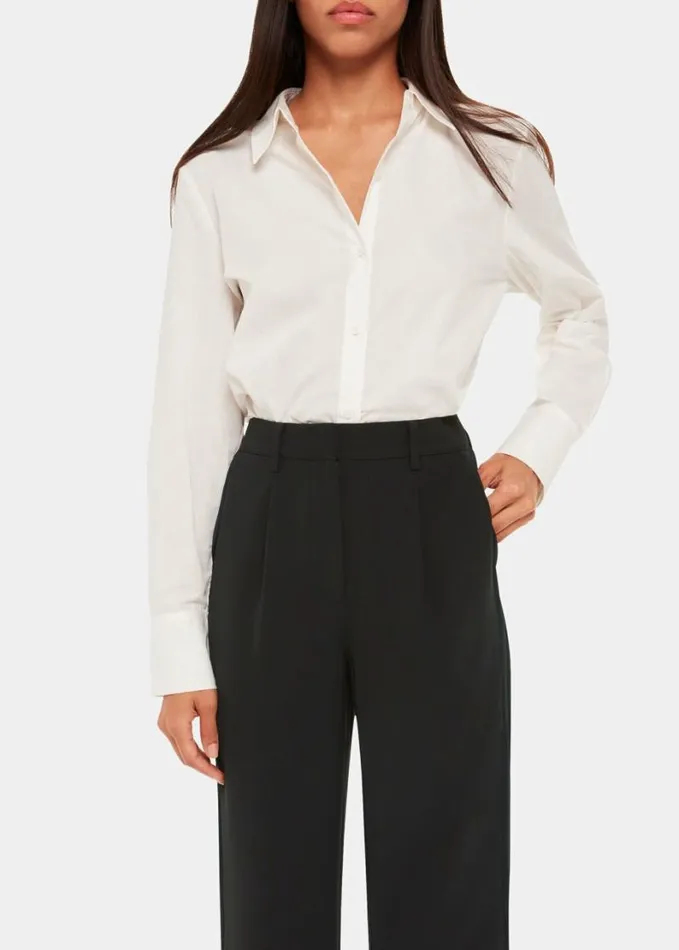 Whistles Satin Side Stripe Tux Trouser Black Women Tailoring