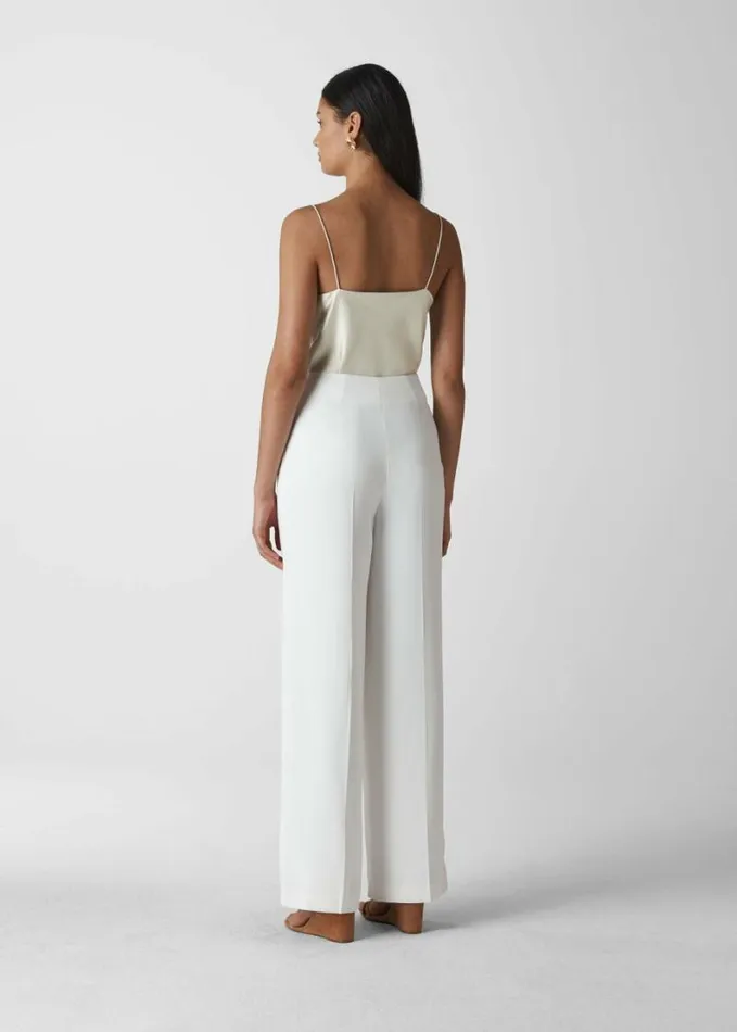 Whistles Silk Cami Top Silver Women Tops