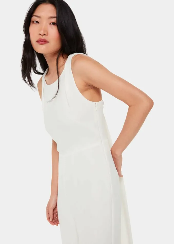 Whistles Tie Back Bridal Jumpsuit Ivory Women Jumpsuits