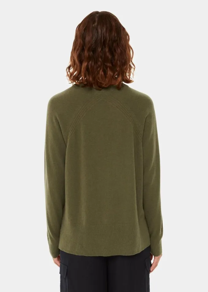Whistles Ultimate Cashmere Crew Neck Khaki Women Sweaters and Cashmere