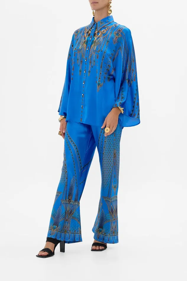 WIDE SLEEVE BLOUSE ARCHIVAL REVIVAL Archival Revival Womens Camilla Blouses and Shirts