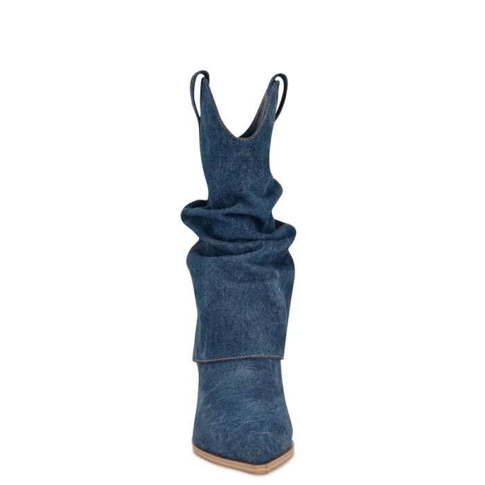 Wilton Western Boots Dark Blue Women Nine West Boots and Booties Wilton Western Boots Dark Blue Women Nine West Boots and Booties