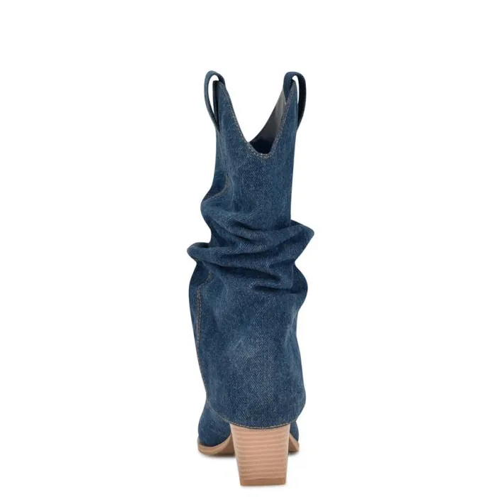 Wilton Western Boots Dark Blue Women Nine West Boots and Booties Wilton Western Boots Dark Blue Women Nine West Boots and Booties