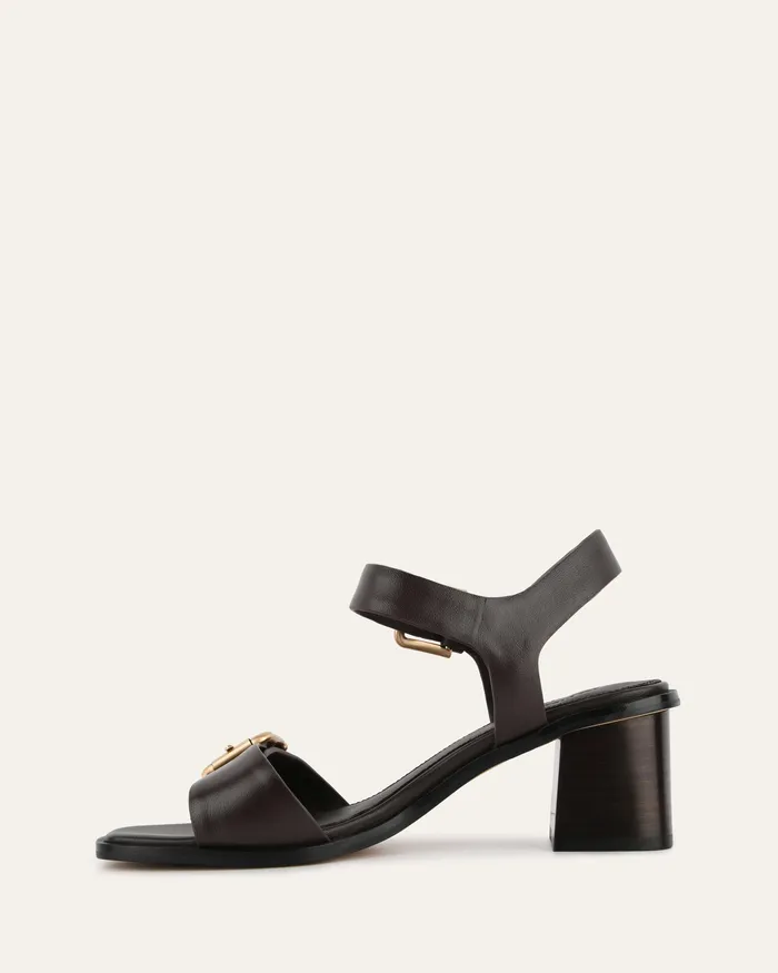 Winona mid heel sandals cacao leather MID HEELS jomercer Women Winona mid heel sandals cacao leather MID HEELS jomercer Women