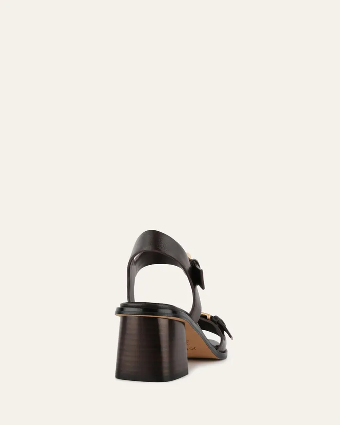 Winona mid heel sandals cacao leather MID HEELS jomercer Women Winona mid heel sandals cacao leather MID HEELS jomercer Women