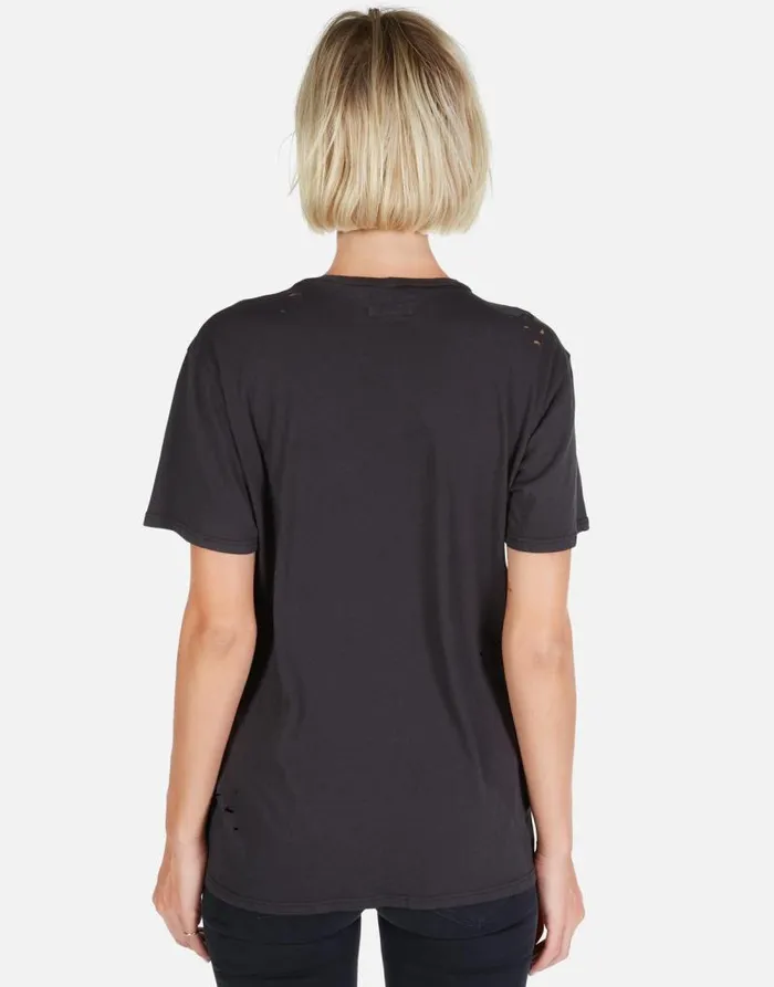 Wolf Cracked Lightning Bolt Onyx Women Lauren Moshi Short Sleeve
