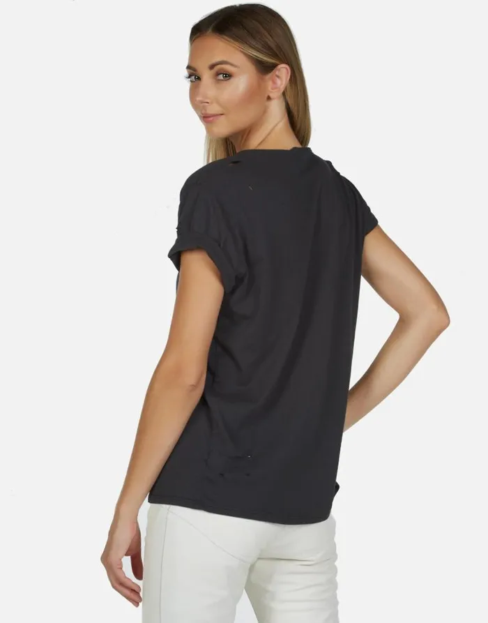 Wolf Love Bites Onyx Women Lauren Moshi Short Sleeve
