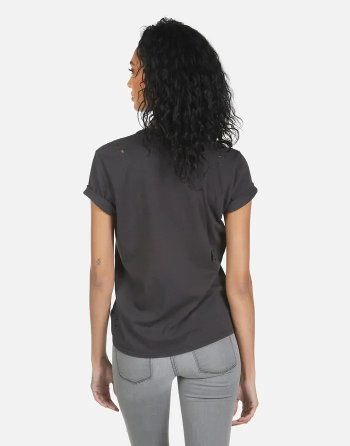 Wolf Peace Love Camel Onyx Women Lauren Moshi Short Sleeve