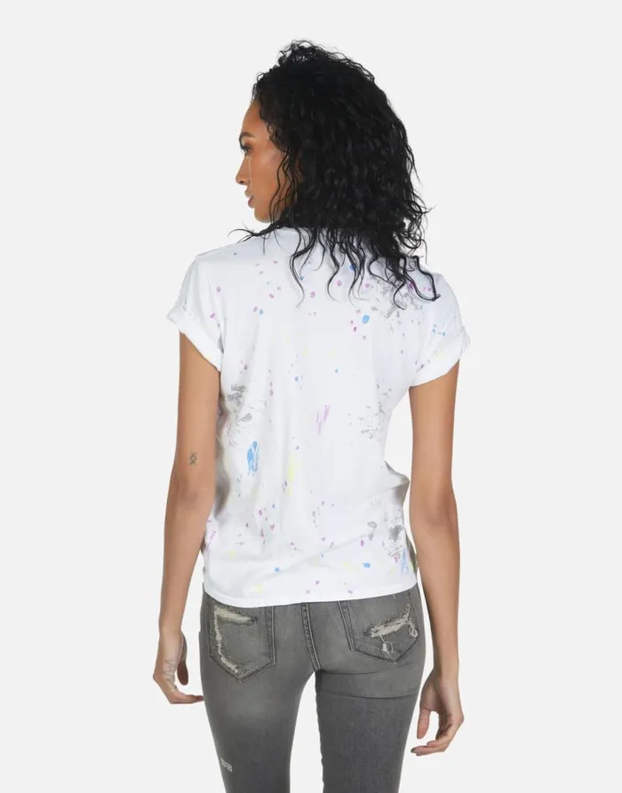 Wolf Peace Teddy Punk Stain Women Lauren Moshi Short Sleeve