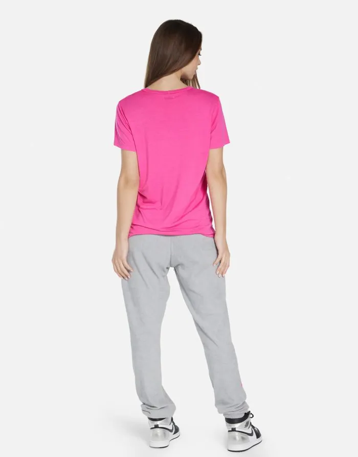 Wolf Scribble Lightning Bright Pink Women Lauren Moshi Short Sleeve