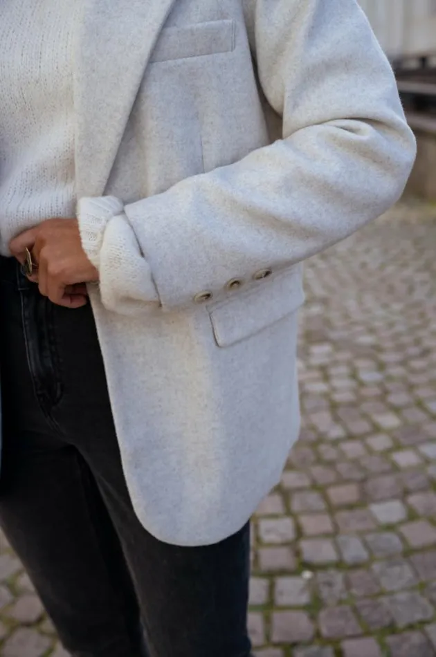 Women039s Clothing Blazers Easy Clothes Light Grey Sammy Blazer