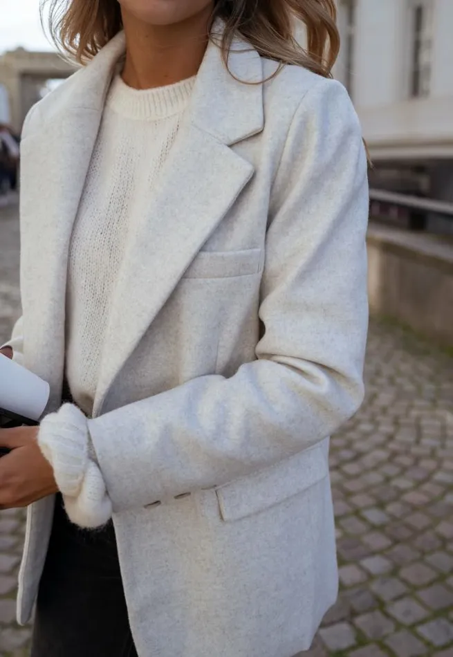 Women039s Clothing Blazers Easy Clothes Light Grey Sammy Blazer