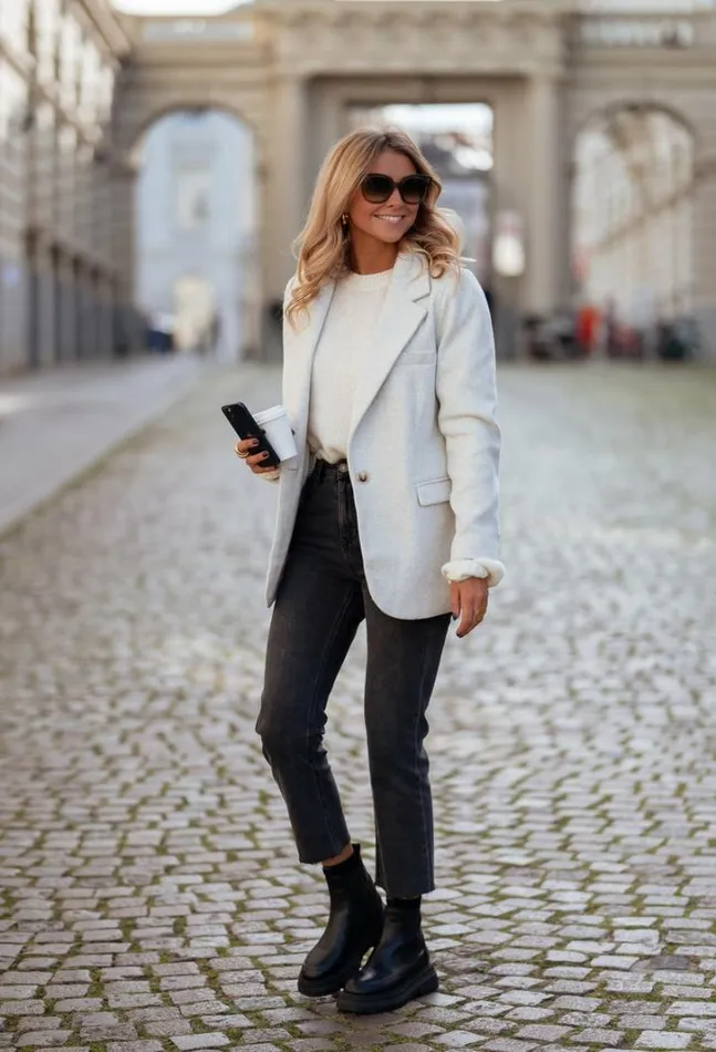 Women039s Clothing Blazers Easy Clothes Light Grey Sammy Blazer