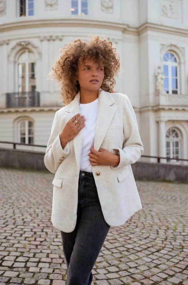 Women039s Clothing Blazers Easy Clothes Light Grey Sammy Blazer