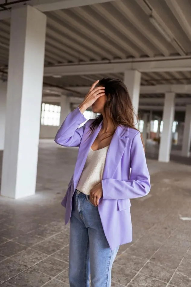 Women039s Clothing Blazers Easy Clothes Lilac Tinou Blazer