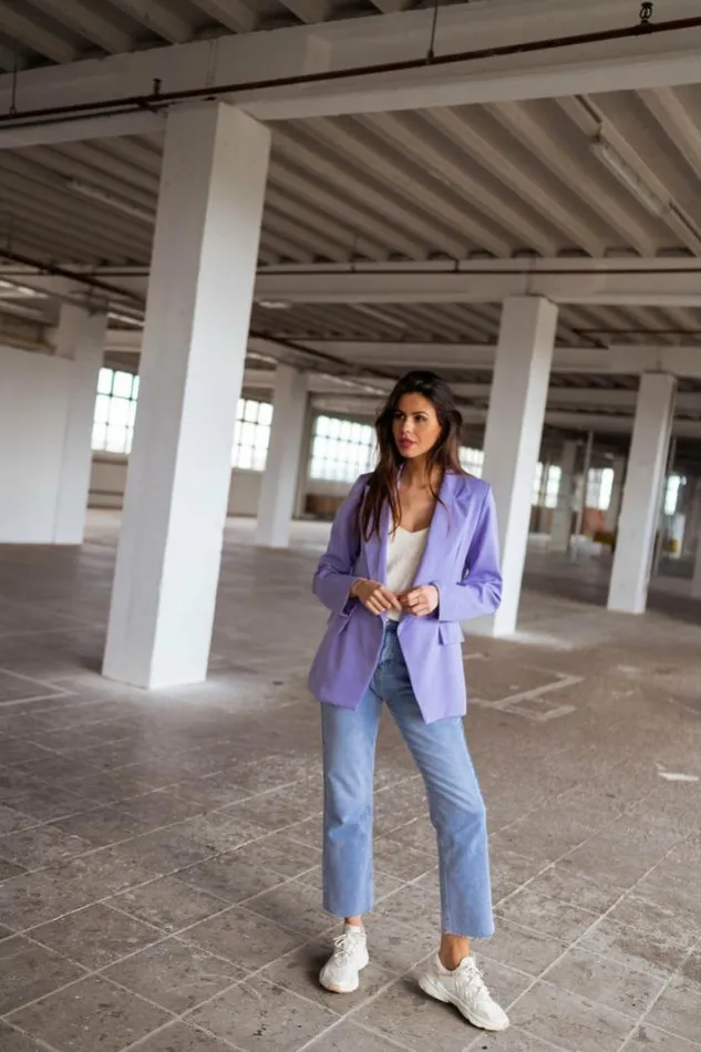 Women039s Clothing Blazers Easy Clothes Lilac Tinou Blazer