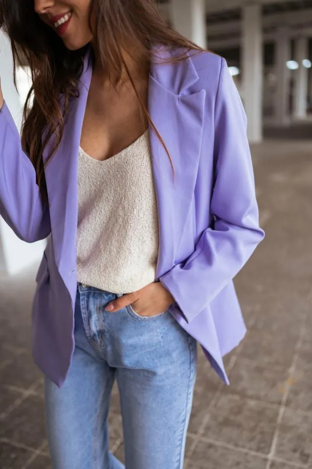 Women039s Clothing Blazers Easy Clothes Lilac Tinou Blazer