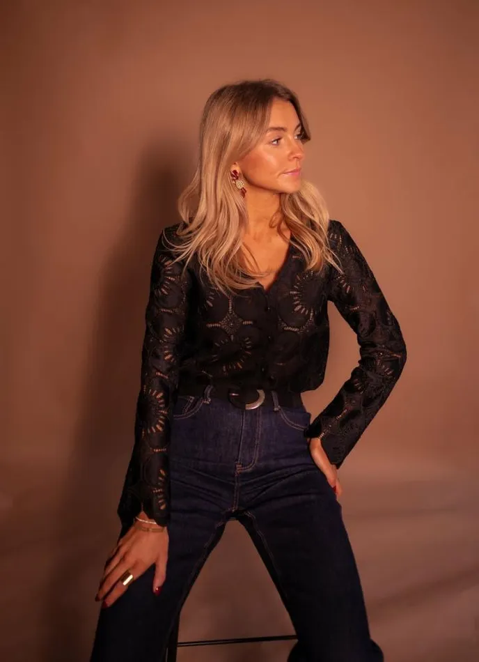 Women039s Clothing Blouses Easy Clothes Black Lace Juna Blouse