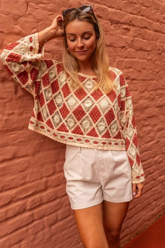 Women039s Clothing Blouses Easy Clothes Brick Crochet Kalya Blouse Women039s Clothing Blouses Easy Clothes Brick Crochet Kalya Blouse